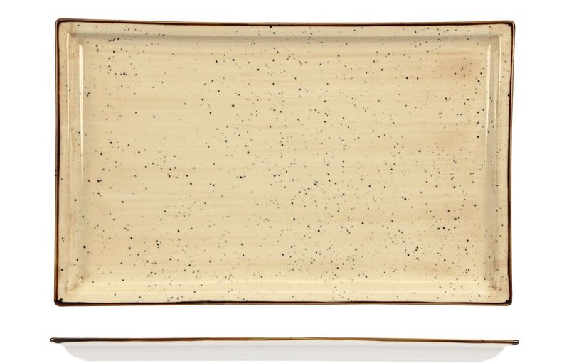Rechteckige Platte 36,5 x 23 cm Justcolor Cream - Lioness