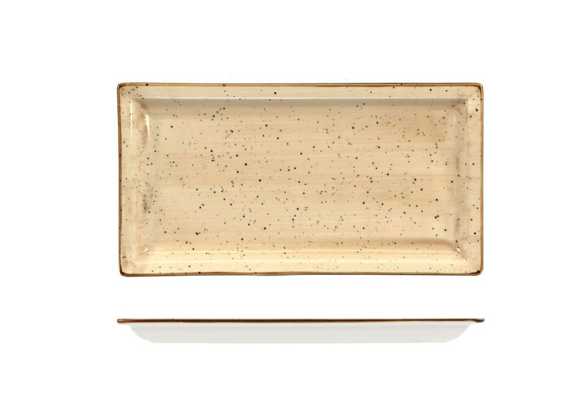 Rechteckige Platte 27 x 14 cm Justcolor Cream - Lioness