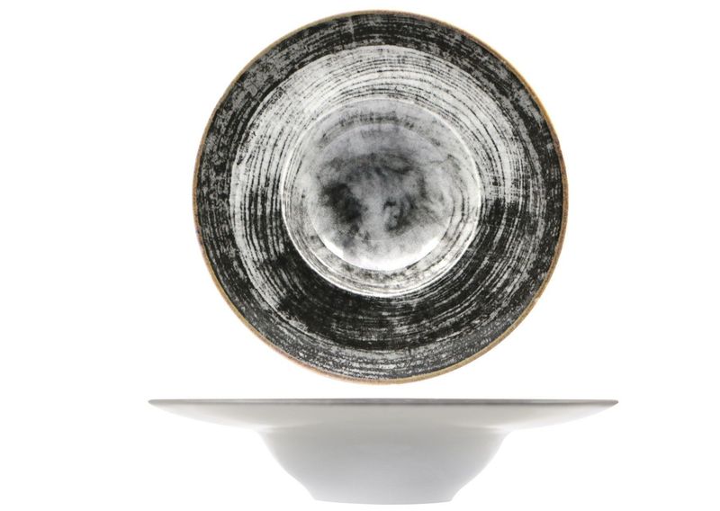 Pasta Bowl 27.5 cm Black Round - Saturnia