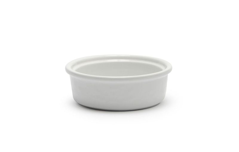 Lioness round mold 11.5x4 cm in white glazed porcelain Justwhite