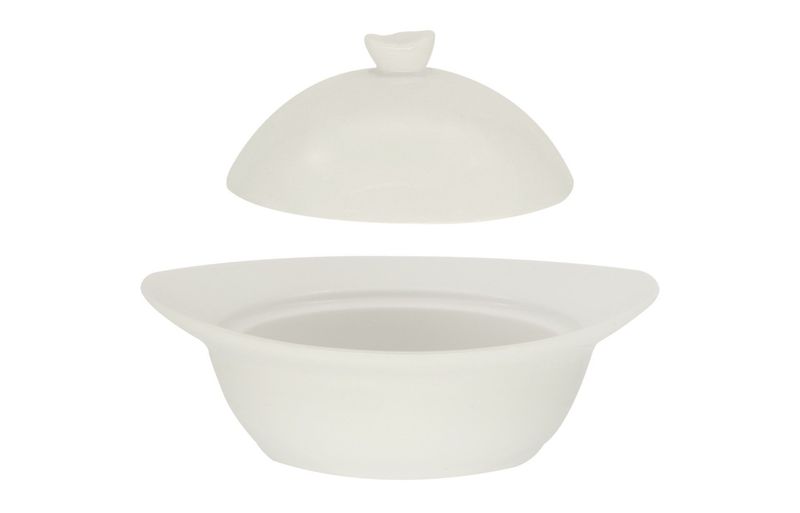 Lioness oval cocotte 16.6 cm with lid JustWhite line