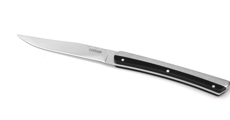 Comas K2 Chuleteros black 22.5 cm steak knife in monobloc stainless steel