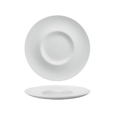 Flat Plate with Wide Rim 31 cm Athens White - Güral Porselen