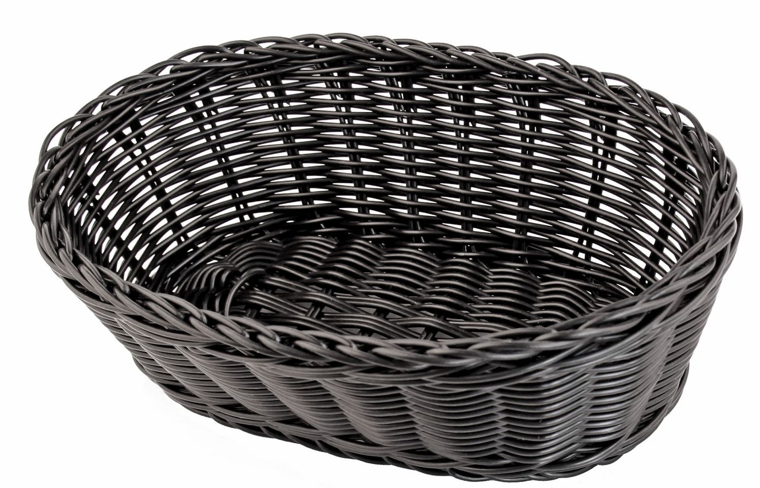 Heavy Oval Black Basket 25 x 18 x 8 cm - Horeca Professional