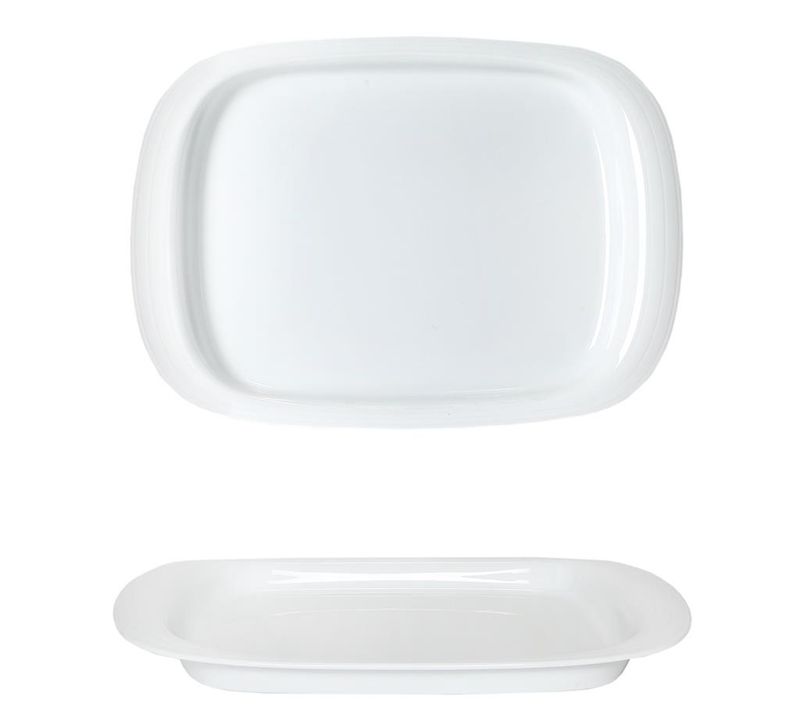 36x28 cm rectangular porcelain baking dish Duo Costa Verde horeca