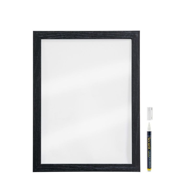 Transparent Wall Board with Black Frame 30 x 40 cm - Securit