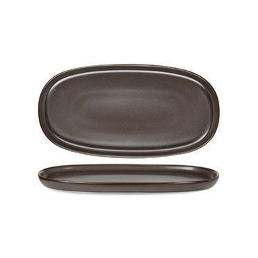 Oval Tray 25 X 13 cm Brown Premium Reactive Color - Rinart