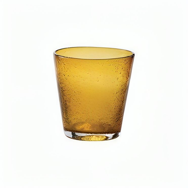 Water Glass 30 cl Amber Bollicine - Tirolix
