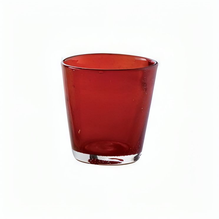 Water Glass 30 cl Red Bollicine - Tirolix
