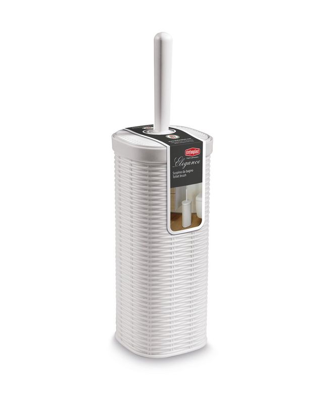 Toilet Brush Holder 11 x 11 x 40 cm White Elegance - Stefanplast