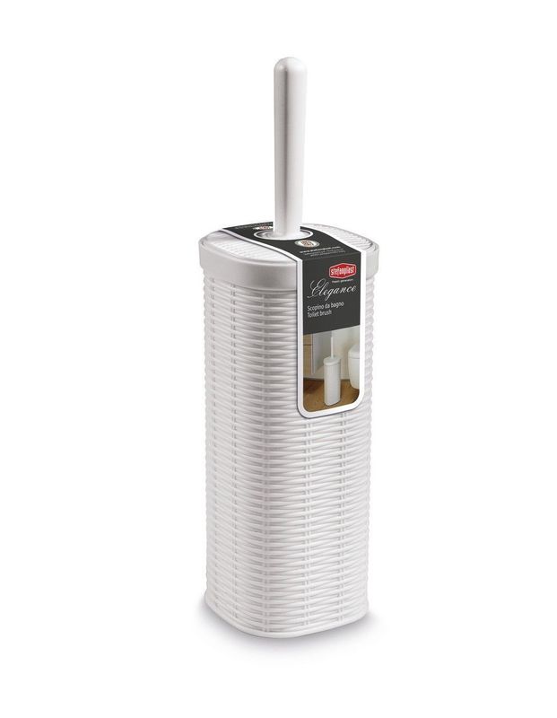 Toilet Brush Holder 11 x 11 x 40 cm White Elegance - Stefanplast