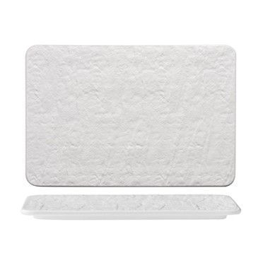 Rechteckiges Tablett 30 X 20 cm Weiß Erosion - Tirolix