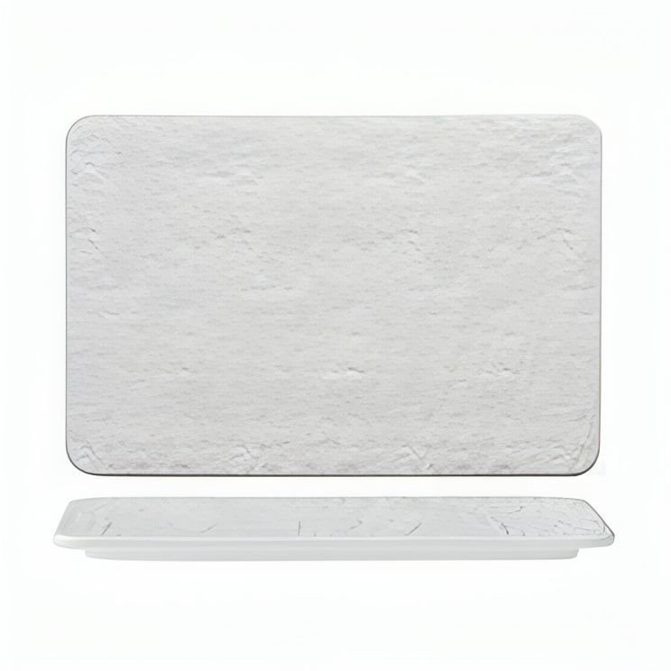 Rectangular Tray 30 X 20 cm White Erosion - Tirolix