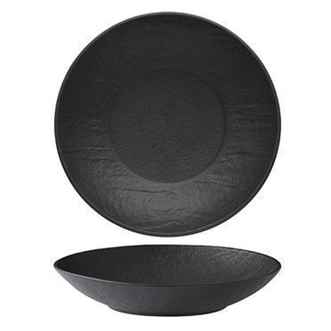 Gourmetteller 27 cm Schwarz Erosion - Tirolix