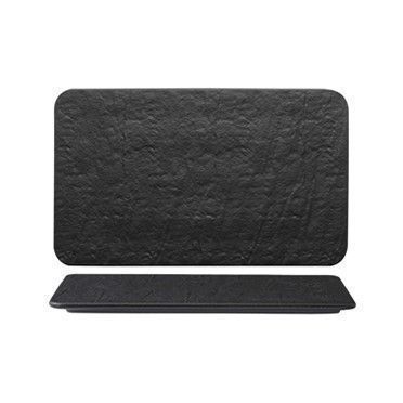 Rechteckiges Tablett 25 X 15 cm Schwarz Erosion - Tirolix