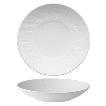 Gourmetteller 27 cm Weiß Erosion - Tirolix