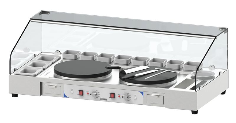 Doppelarbeitsfläche für Crêpes - Maschine - Casselin