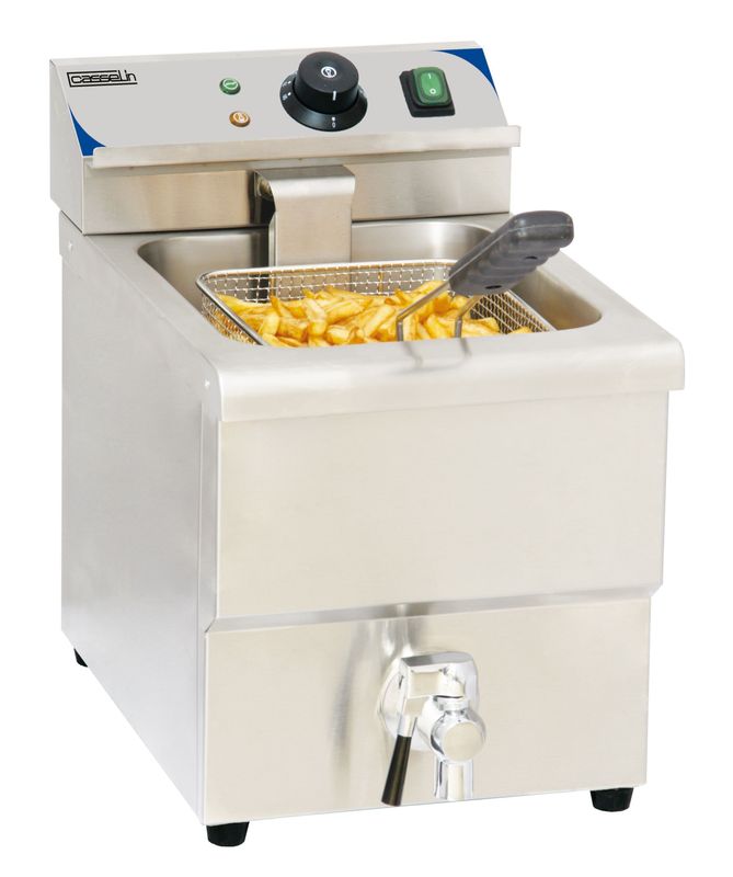 Elektrische Fritteuse mit Ölablass 8 l - Casselin