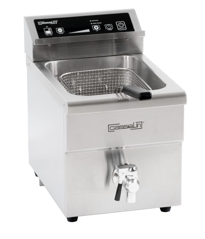 Induktionsfritteuse mit Ablass 8 l - Casselin