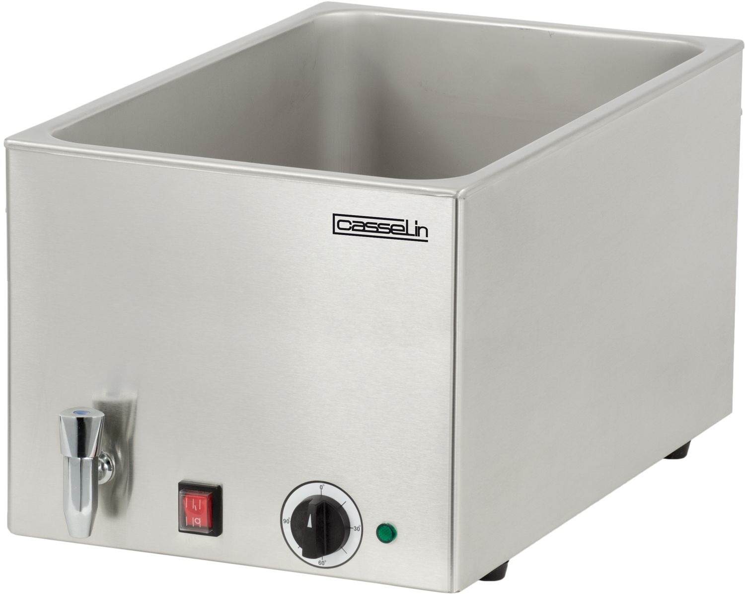 Bain - Marie with Drain Tap GN 1/1 - 200 mm - 1,3 kW - Casselin
