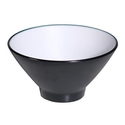 Conical Bowl 20.5 cm Melamine Bicolor White/Black - Tirolix