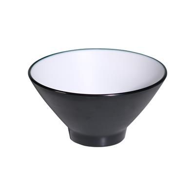 Conical Bowl 15 cm Melamine Bicolor White/Black - Tirolix