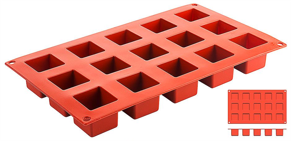 Square Silicone Mold 3.5 x 3.5 cm - Contacto