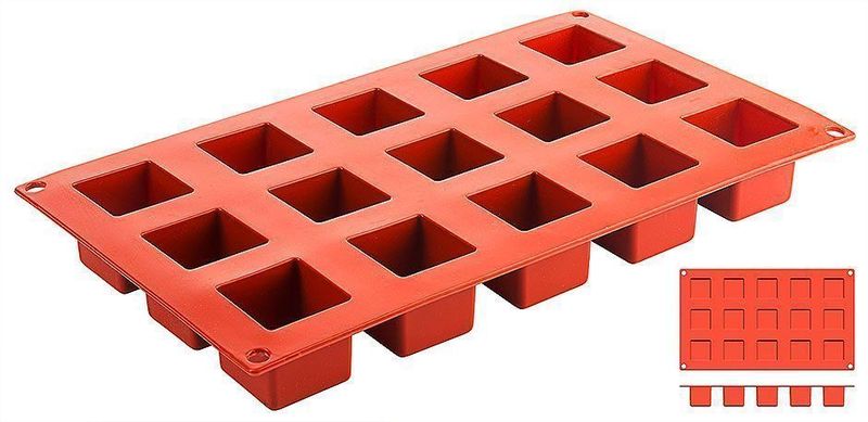 Square Silicone Mold 3.5 x 3.5 cm - Contacto