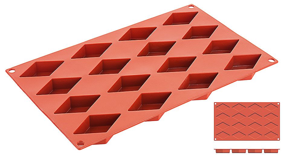 Silikonform Raute 6,5 x 3,5 cm - Contacto