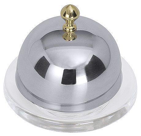 Butter Dish with Cloche 9 cm with Gold-Plated Knob - Contacto