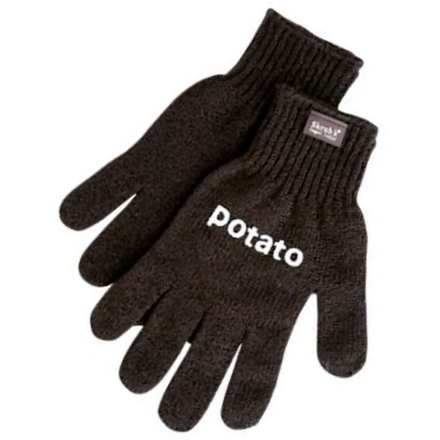 Black one-size scrub gloves - Paderno