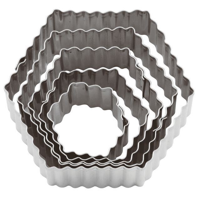Fluted Hexagon Cutter Set, 5 pcs - Paderno