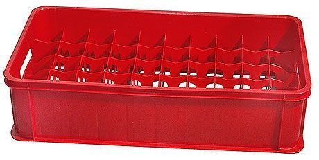 Glass Basket 74 x 38 cm Red - Contacto