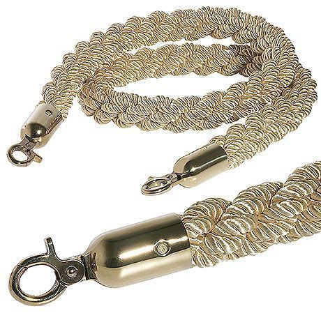Barrier Pole Rope, Rolled 150 cm, Gold - Contacto