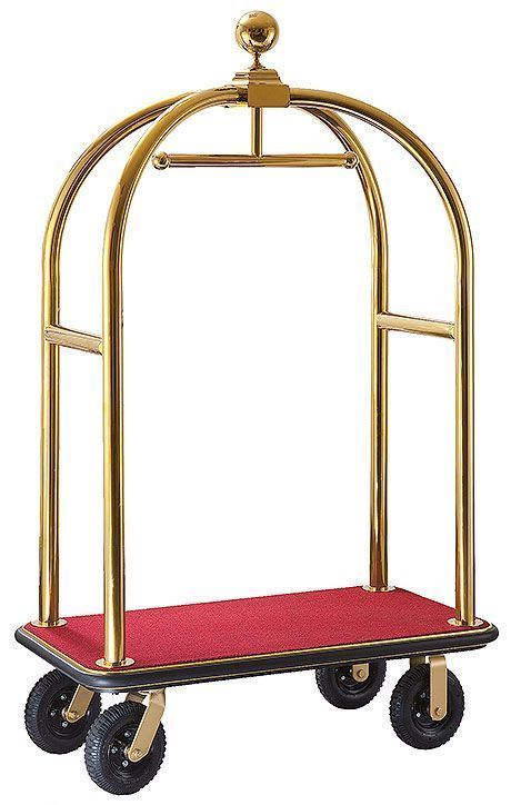 Hotel Luggage Cart 110 x 61 x 191 cm Gold - Contacto