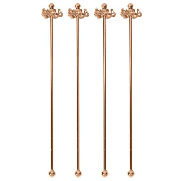 Octopus Cocktail Stirrer 4 pcs Copper - Paderno