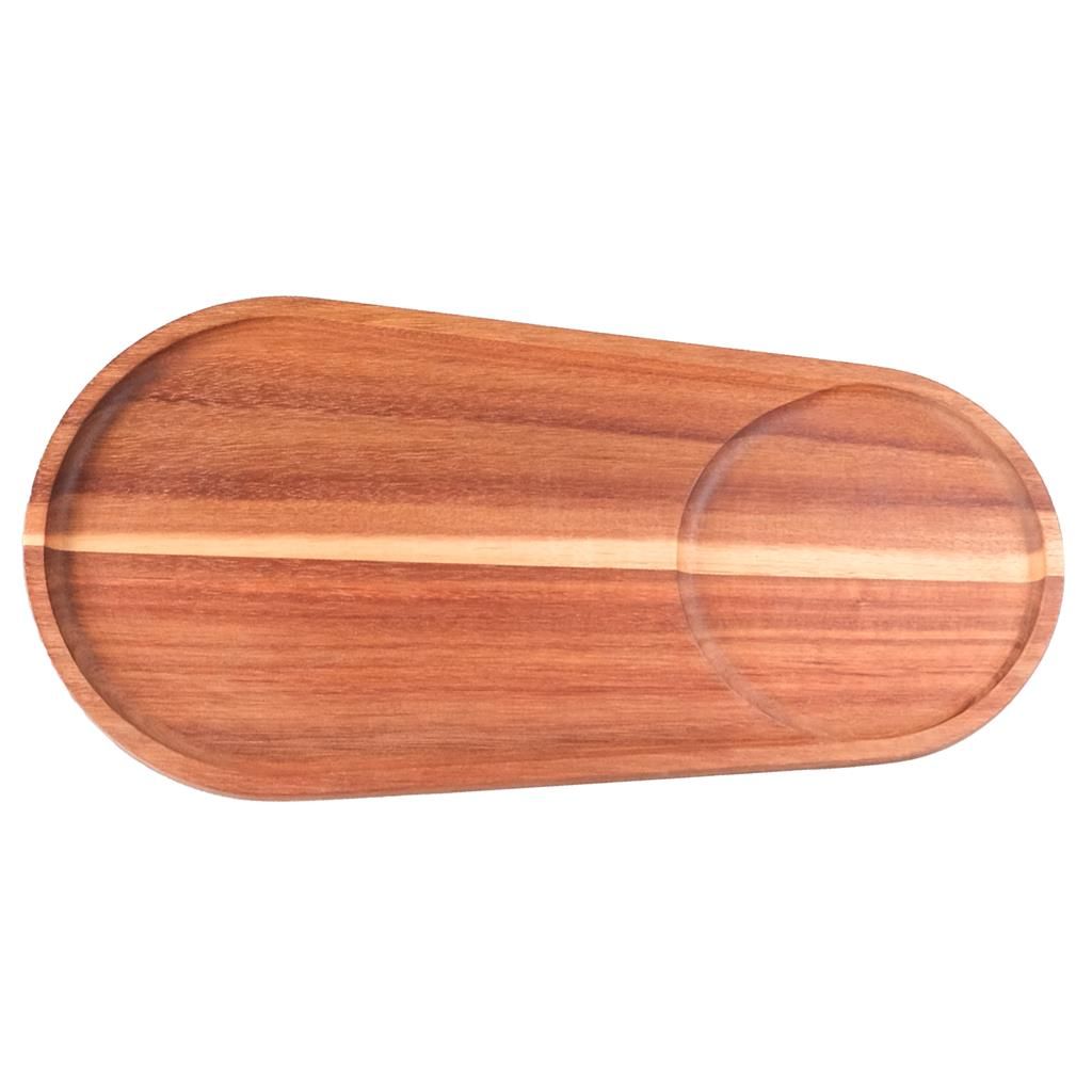 Oval Tray with Round Insert 40 x 20 cm - Tirolix