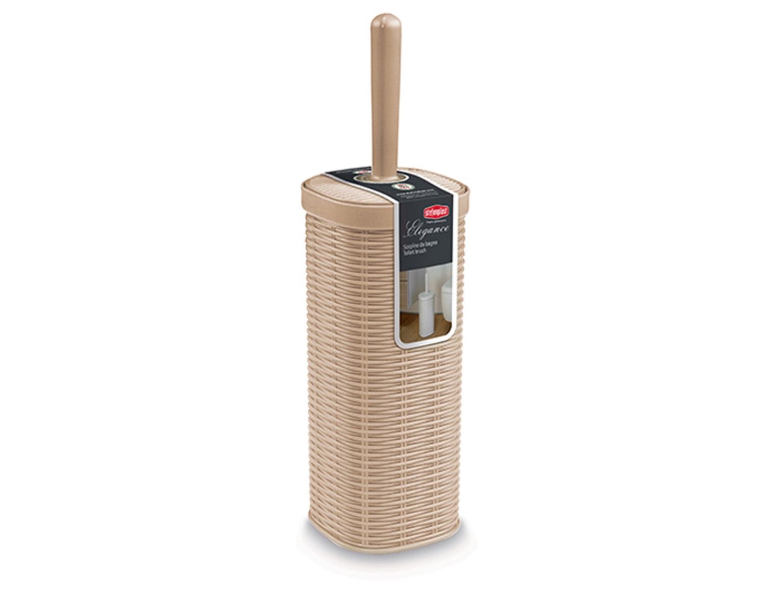 Toilet Brush Holder 11 x 11 x 40 cm Cashmere Elegance - Stefanplast