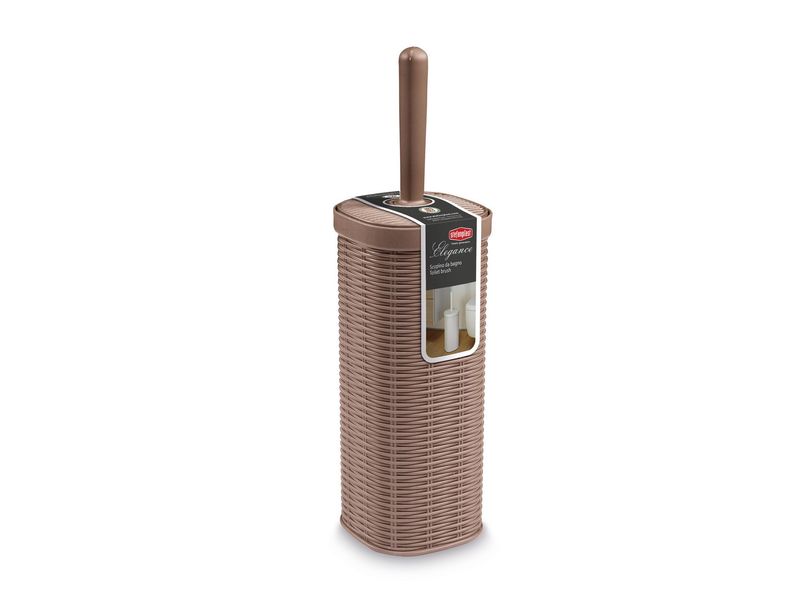 Toilet Brush Holder 11 x 11 x 40 cm Taupe Elegance - Stefanplast