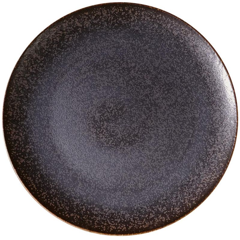 32 cm Saturno Powerful brown porcelain flat plate for professional horeca use