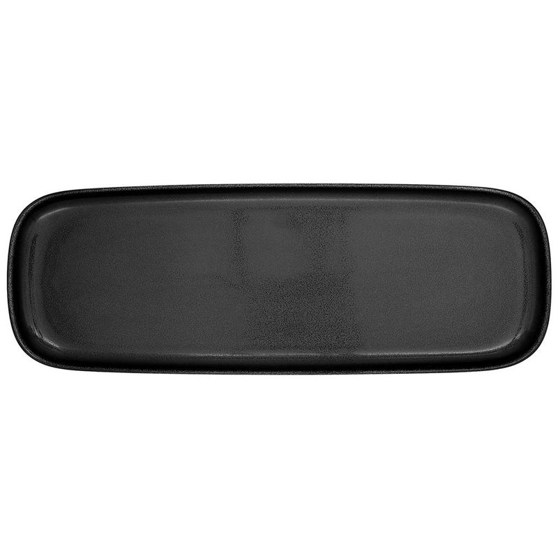 37x13 cm Nero Universal Angry porcelain plate for professional horeca use