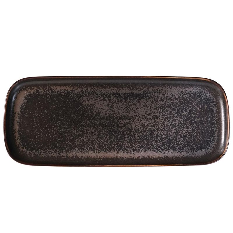 37x13 cm Brown Universal Powerful porcelain plate for horeca use