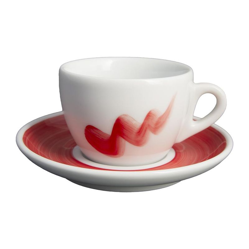 Cappuccino Cup with Saucer 15 cl Onda Red Verona - Ancap