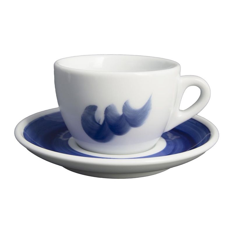 Cappuccino Cup with Saucer 15 cl Onda Blue Verona - Ancap