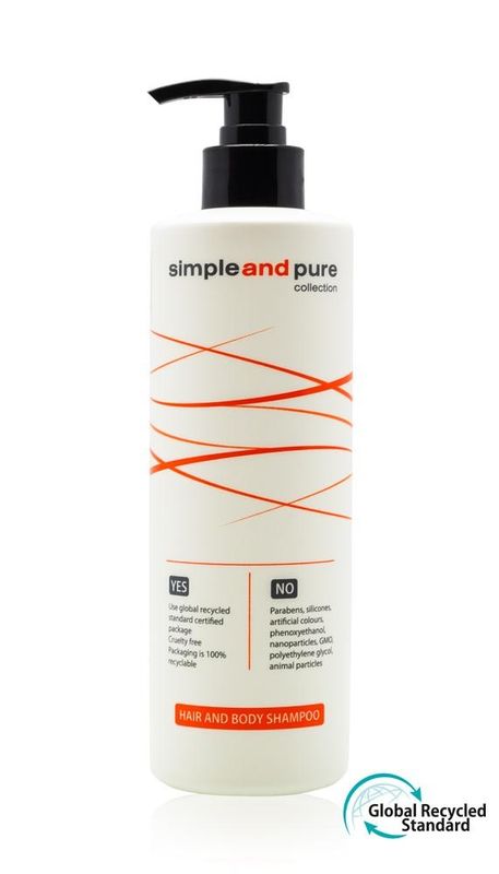 Shampoo for Hair and Body 450 ml Simple and Pure - Tirolix
