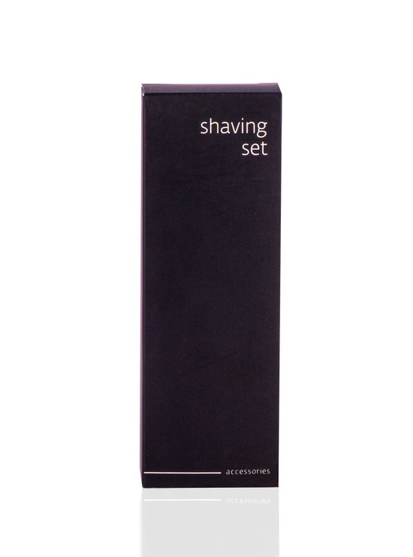 Rasierset in schwarzer Kartonverpackung Black Accessories - Tirolix