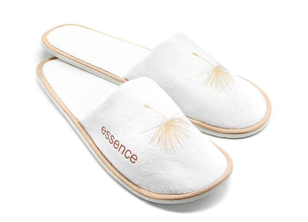 Velvet Closed-Toe Slippers 29 cm Secesse White - Tirolix