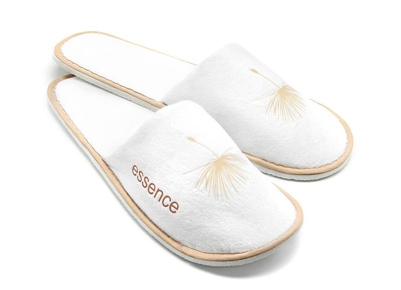 Velvet Closed-Toe Slippers 29 cm Secesse White - Tirolix