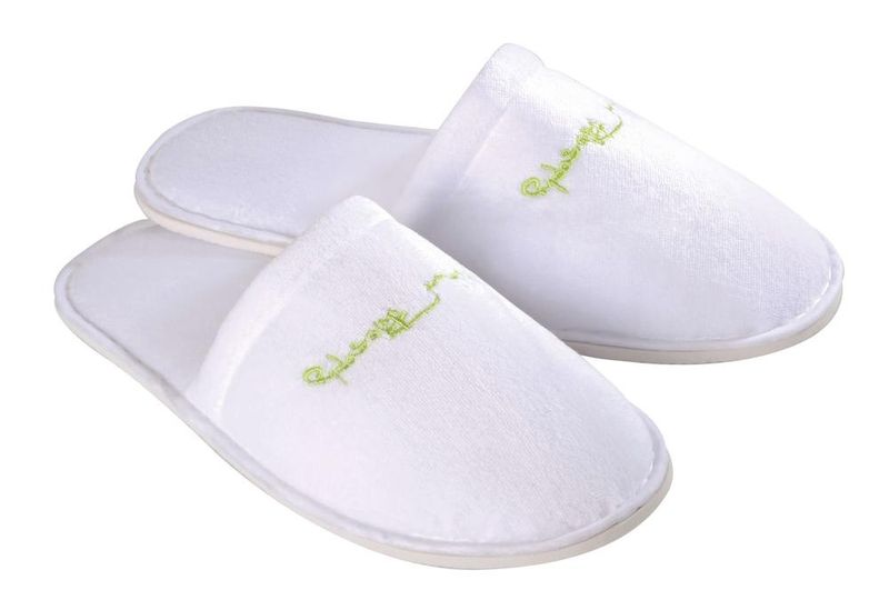Closed-Toe Velvet Slippers 30 cm Nature Philosophy White - Tirolix