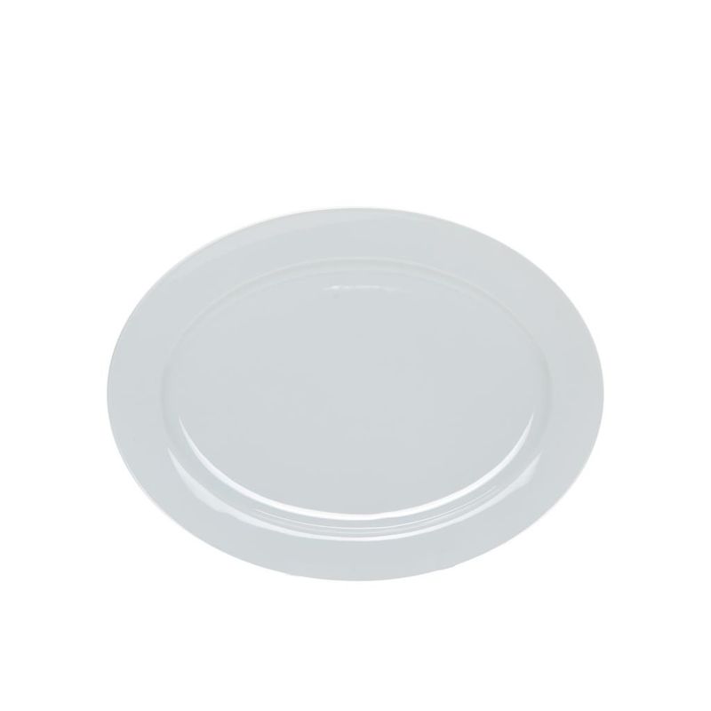 Ovaler Teller Eschenbach Primavera 28 cm weisses Porzellan Horeca
